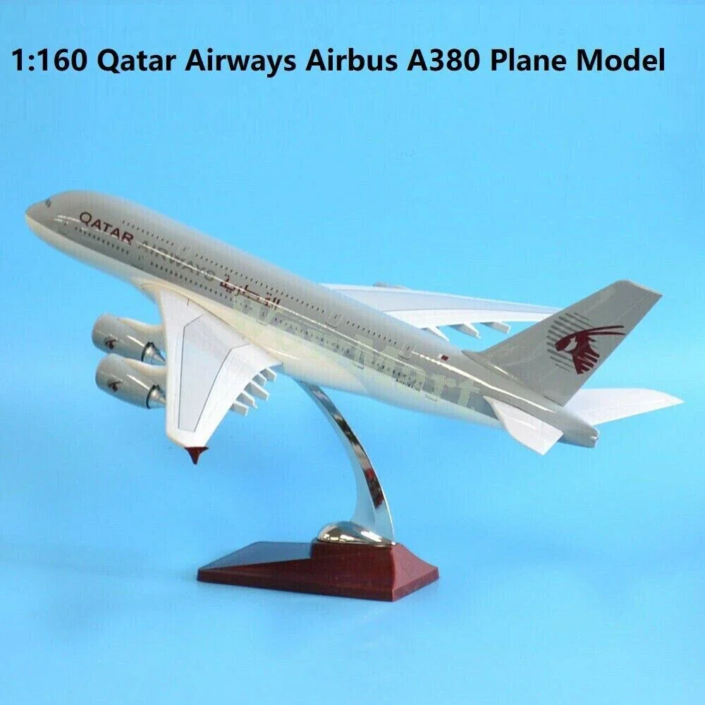 1:160 Diecast Qatar Airways A380 Plane Model - Image 5