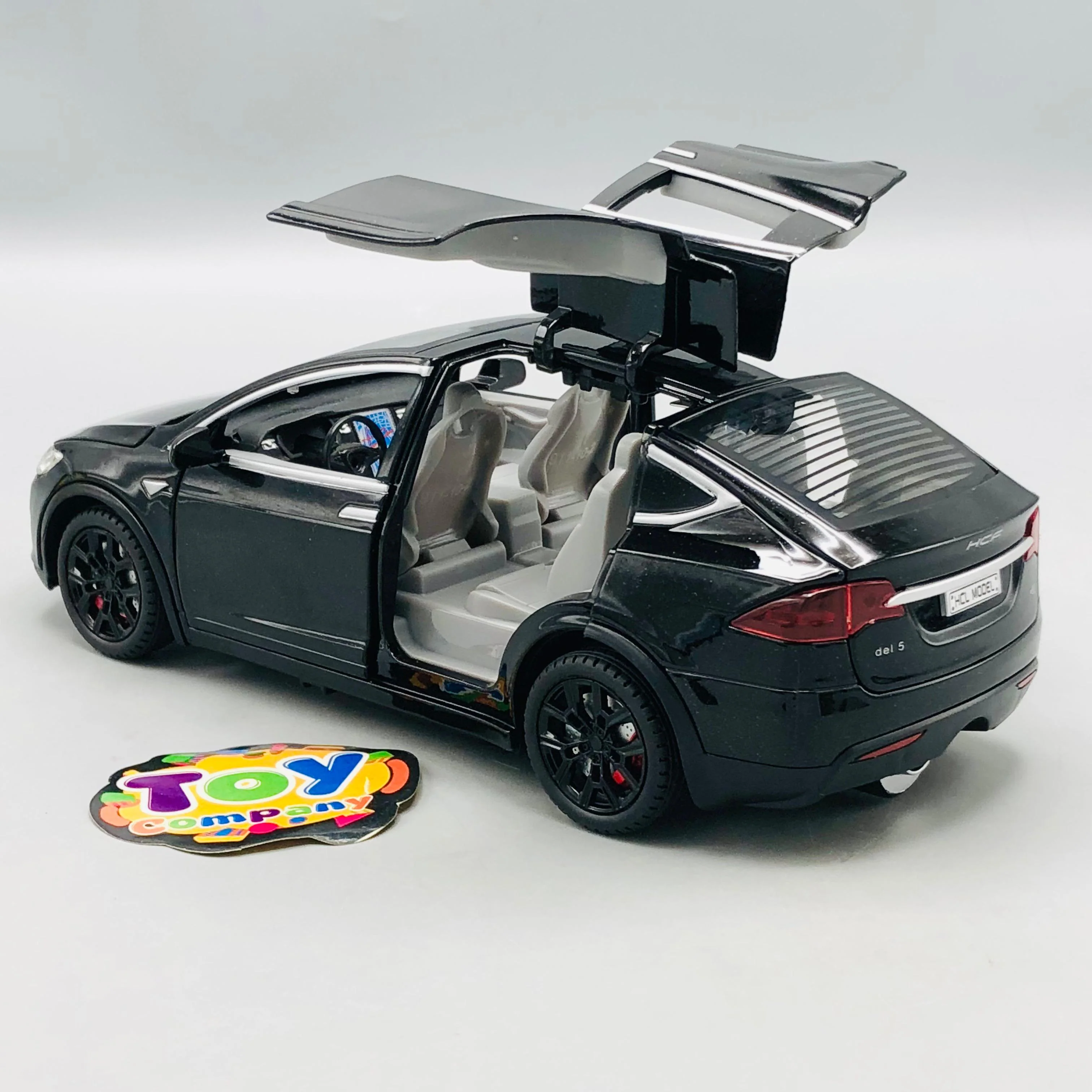 1:22 RC Diecast Tesla X Model Car With Smoke - Image 9