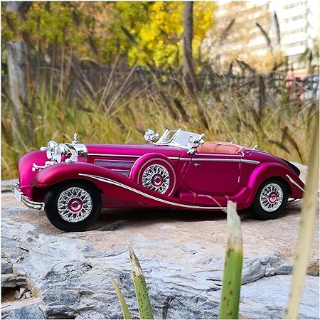 1:24 Diecast 1936 Mercedes Benz 500K Model Car With Smoke - Image 13