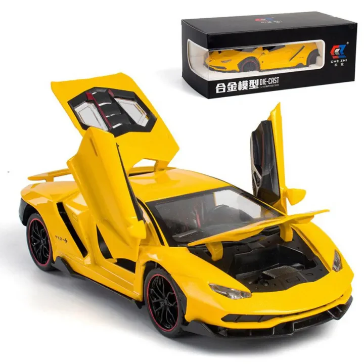 1:24 Diecast Lamborghini LP770-4 Model Car With Smoke - Image 3