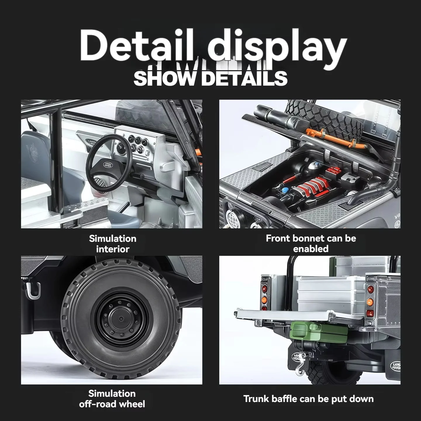 1:24 Diecast Land Rover Defender 110 Off-Road Model - Image 10