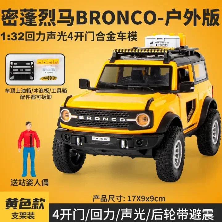 1:32 Diecast Ford Bronco Lima Model With Miniature - Image 9