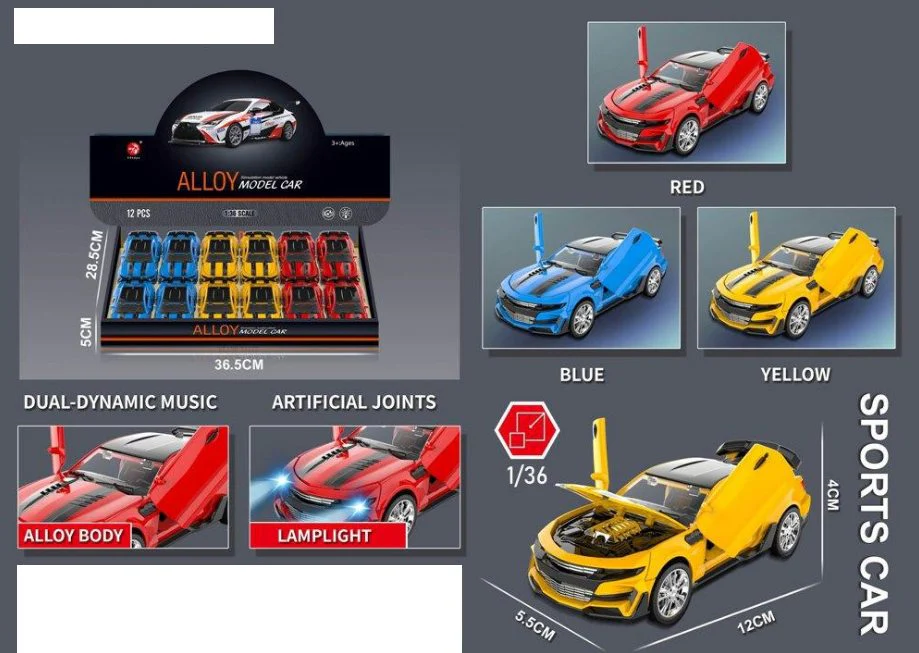 1:36 Mini Diecast Chevrolet Camaro Model - Image 8