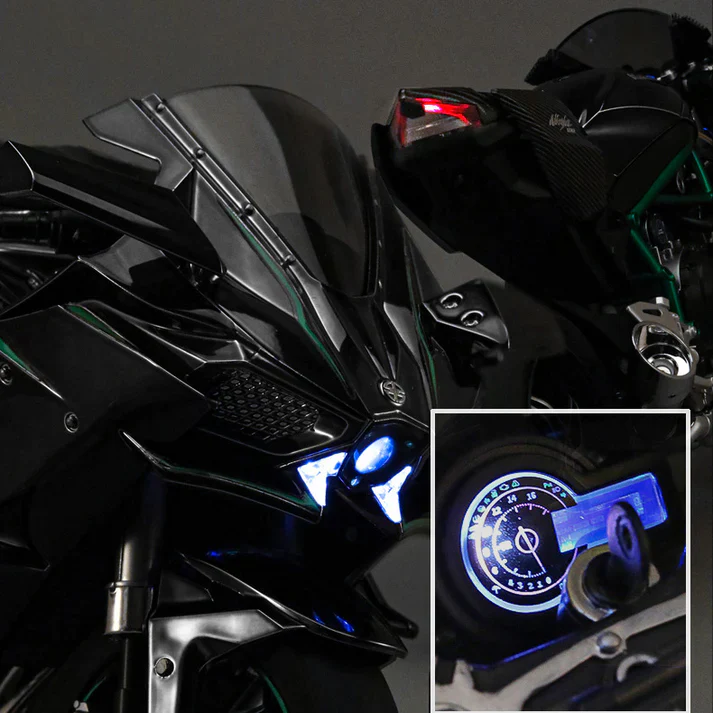 1:6 Diecast Kawasaki Ninja H2R Bootable Spray Bike - Image 4