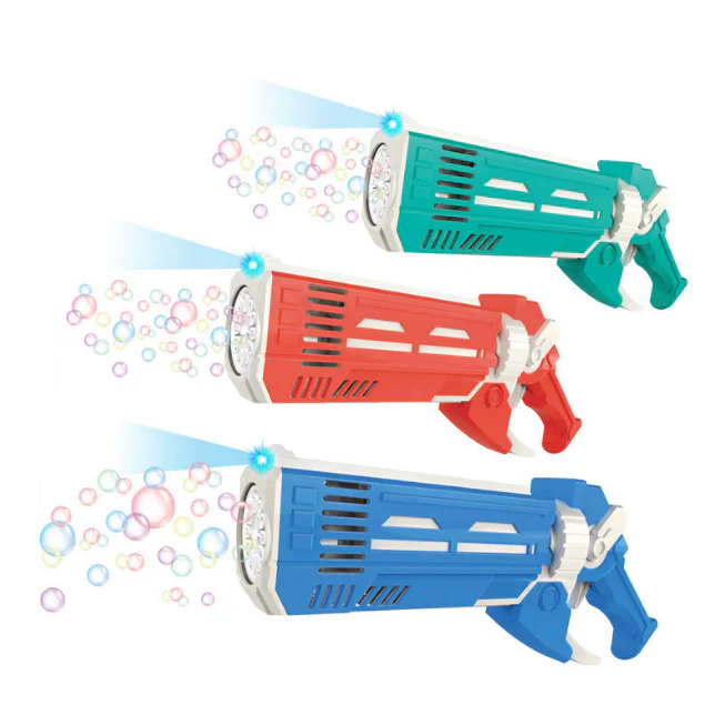 12 Holes Automatic Circulation Colorful Bubble Gun With Lights - Image 5
