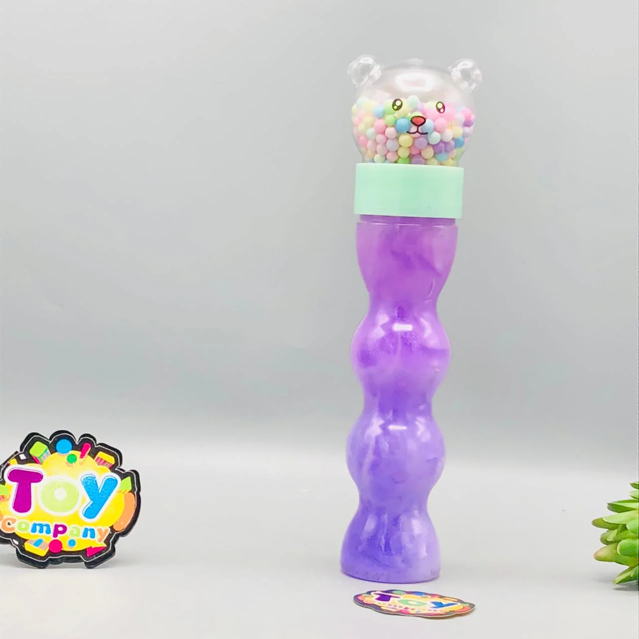 1Pc Bear Shape Snowflake Crystal Slime Mud Bottle - Image 3