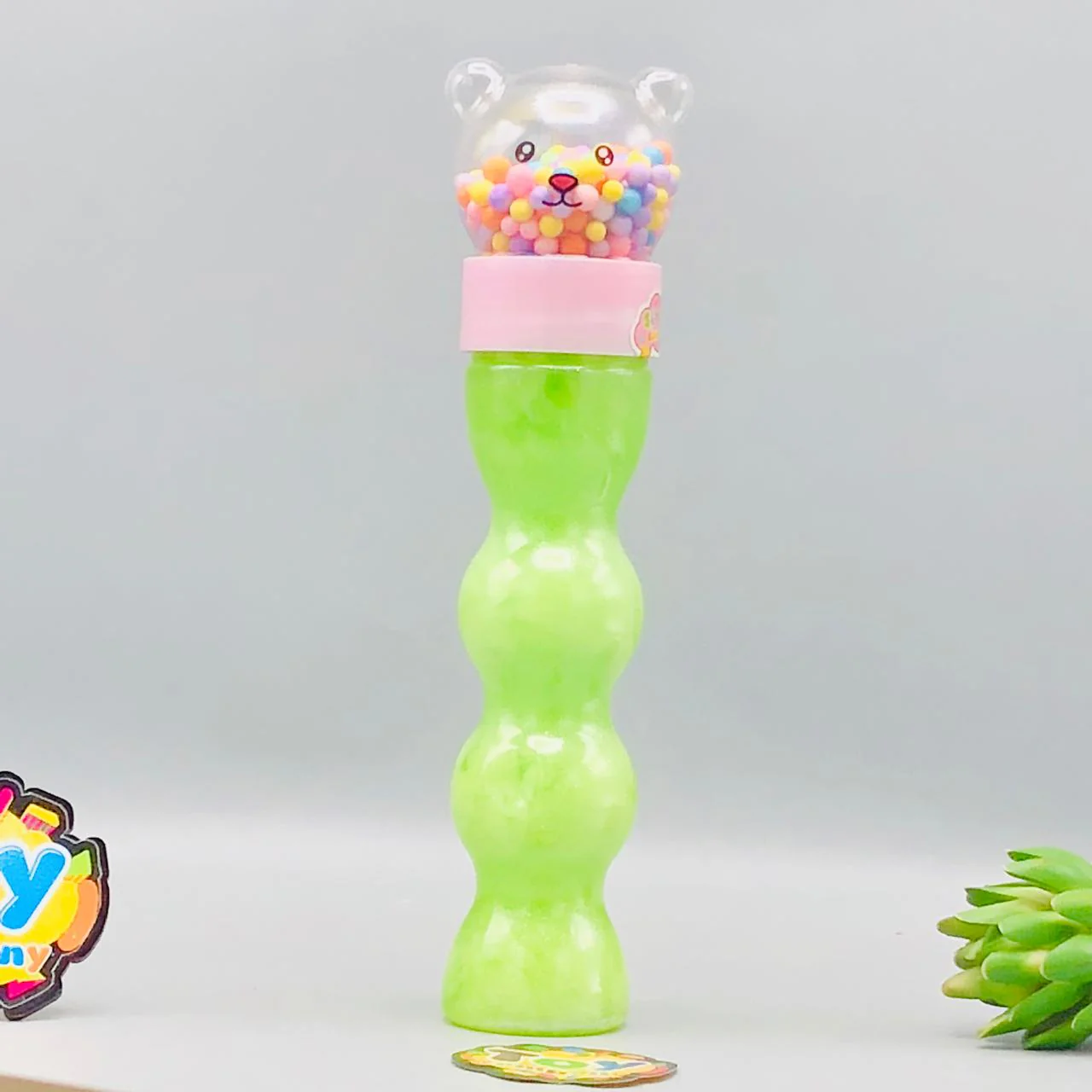1Pc Bear Shape Snowflake Crystal Slime Mud Bottle - Image 4