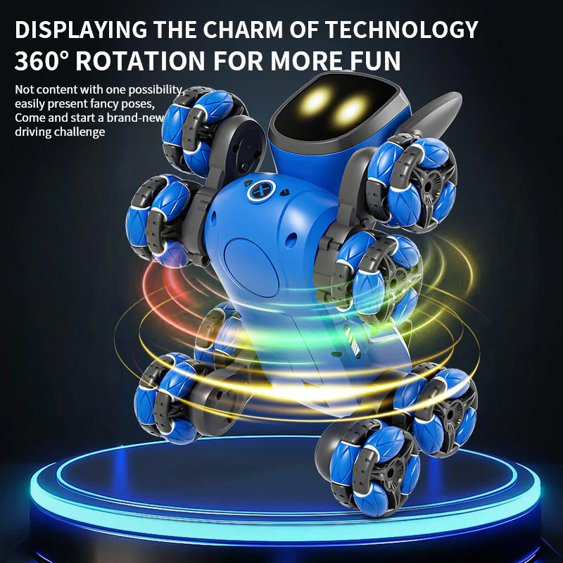 2.4G Mini RC 8 Wheels Stunt Robot Dog - Image 3