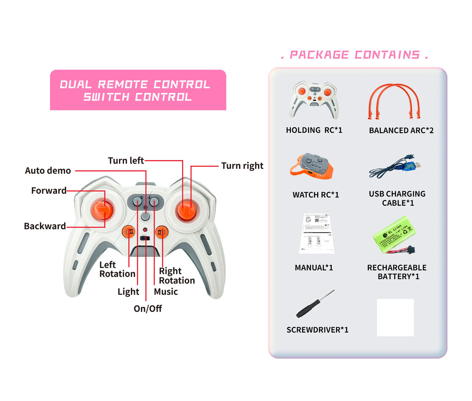 2.4GHz Remote & Gesture Control Tumbling Stunt Car - Image 2