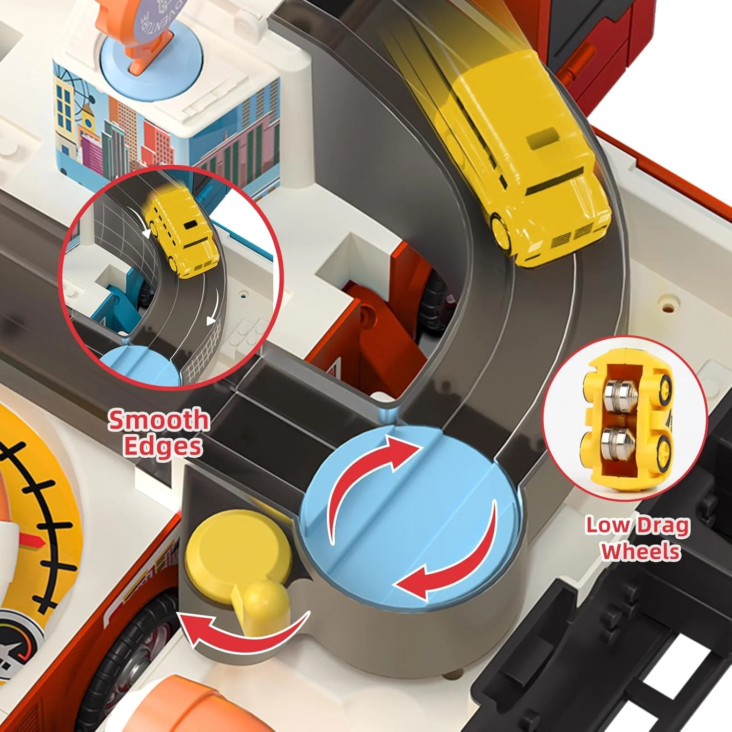 2in1 Deform Double Decker Bus Adventure Track - Red - Image 5