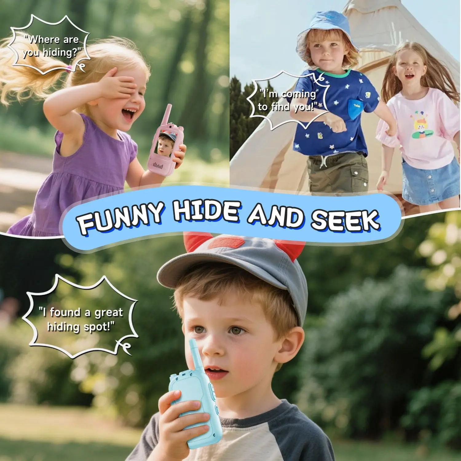 2Pcs Rechargeable Kids Video Walkie Talkie - Image 20