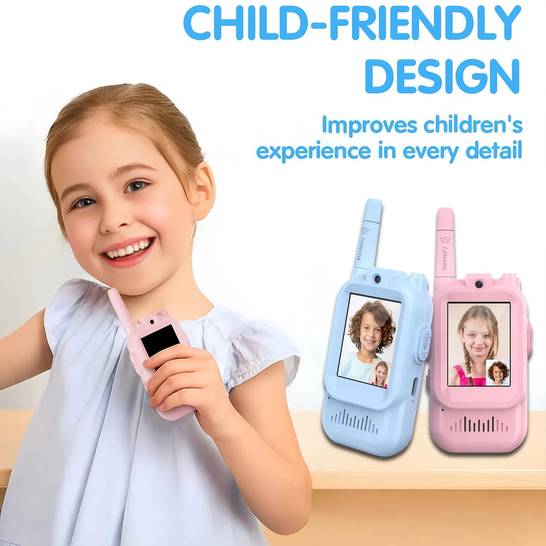 2Pcs Rechargeable Kids Video Walkie Talkie - Image 24