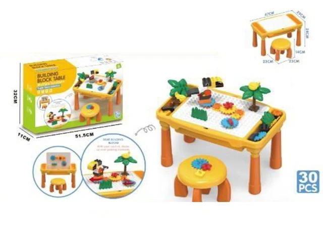 30Pcs DIY Multi-functional Building Blocks Table With Stool - Image 8