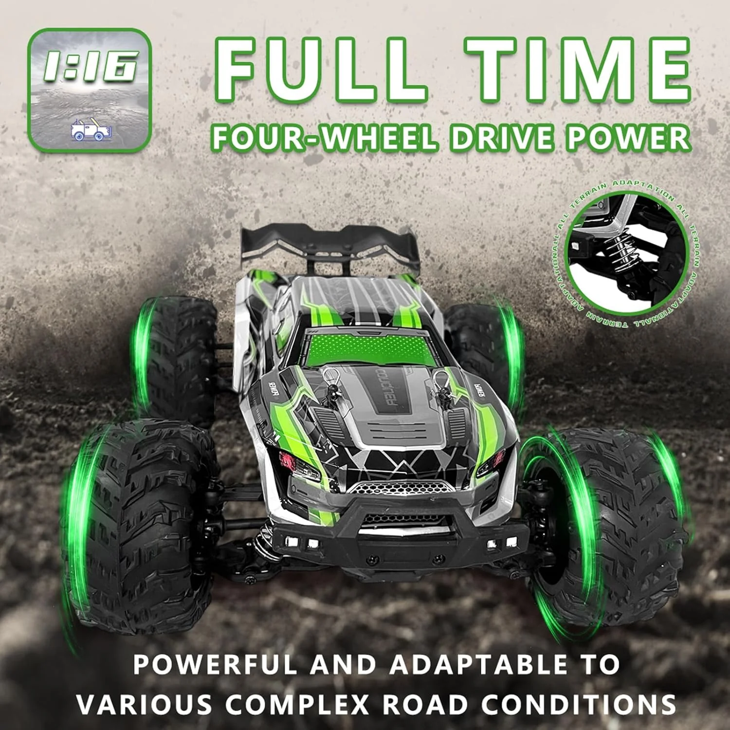38Km/h RC 1:16 Conquer 4x4 Off-Road Truck - Image 5