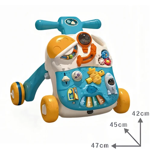 3in1 Baby Musical Walker & Activity Table - Blue - Image 13