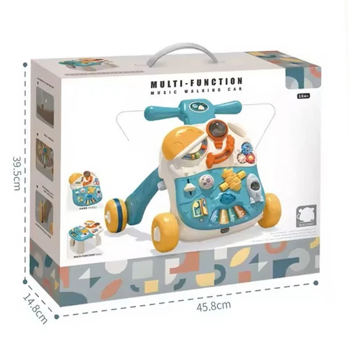 3in1 Baby Musical Walker & Activity Table - Blue - Image 16
