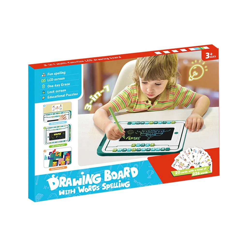 3in1 Kids LCD Writing Tablet & Puzzle Game - Image 7