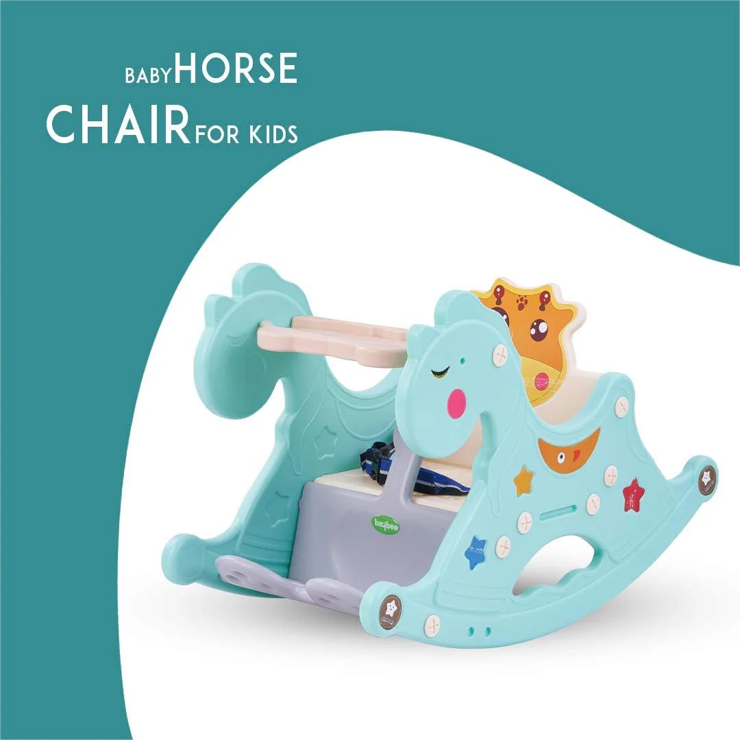 3in1 Multi-functional Baby Rocking Horse Chair - Green - Image 5