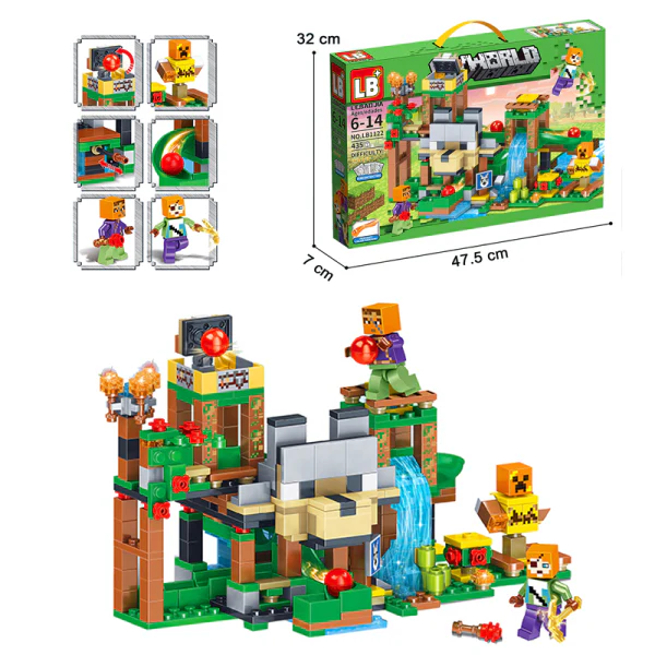 435Pcs DIY Minecraft Wolf Labyrinth Building Blocks - Image 3