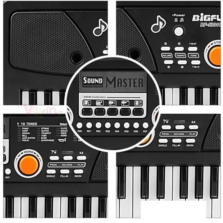 49 Keys BigFun Electronic Keyboard With Microphone - Image 5