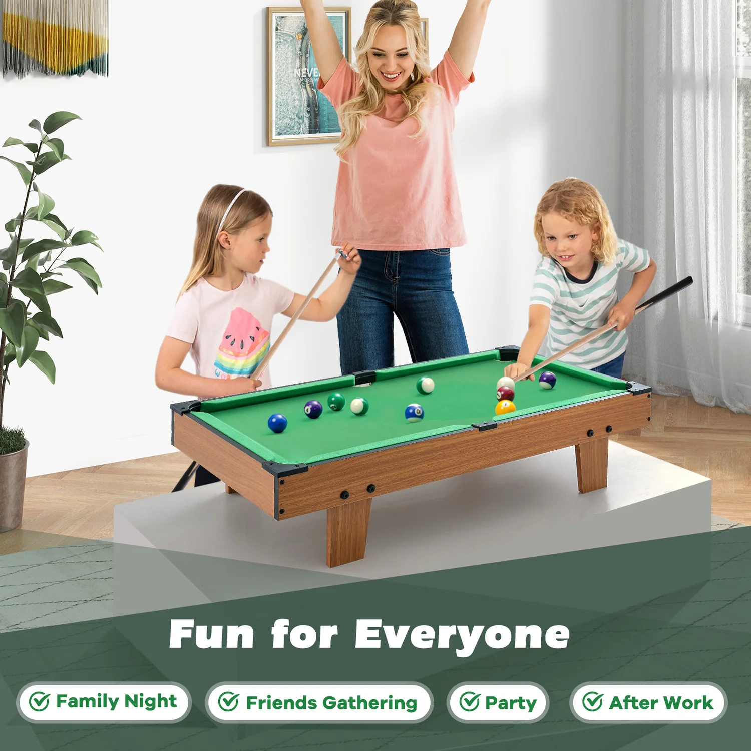 4in1 Wooden Multi-Game Foosball Table Set - Image 6