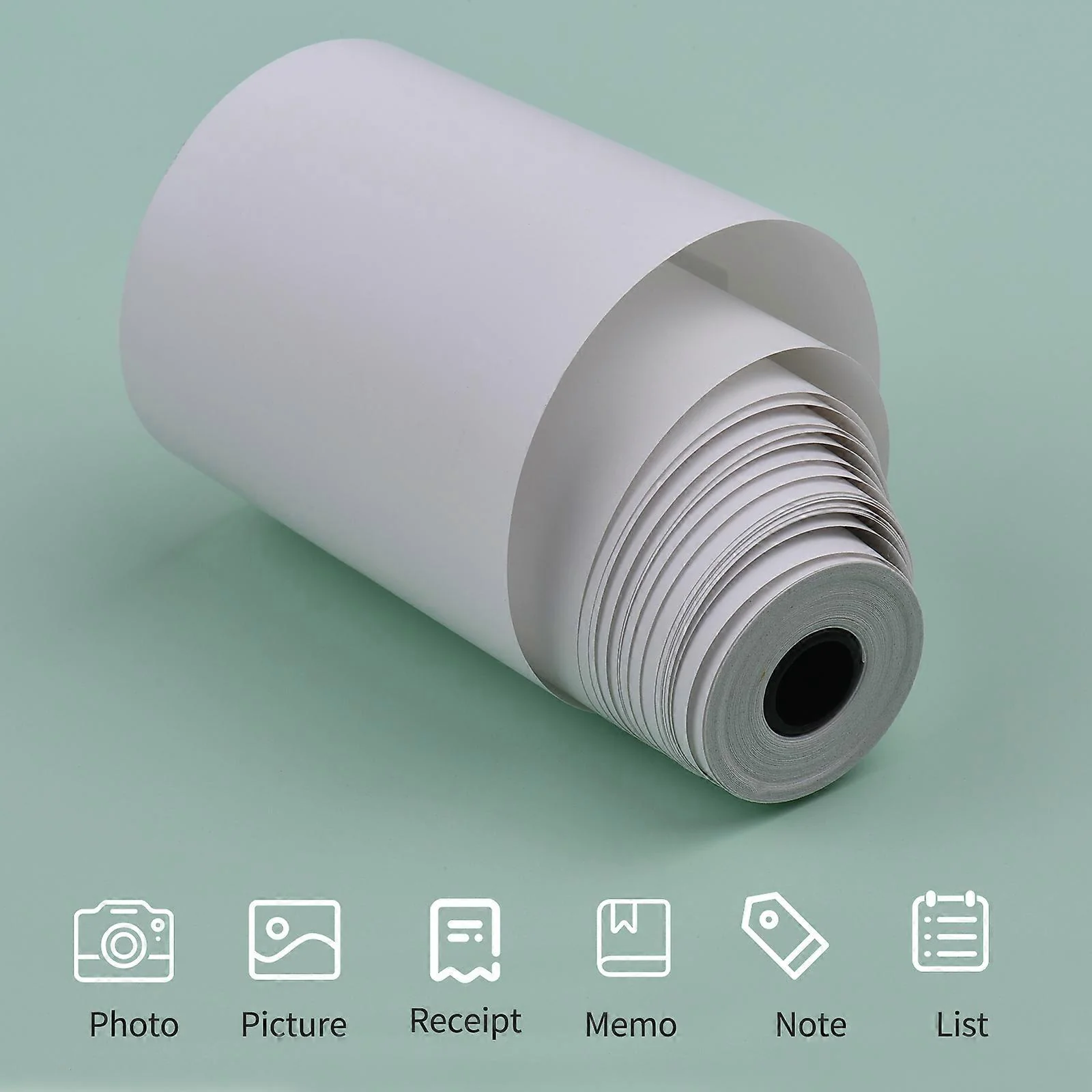 5Pcs Thermal Printer White Paper Rolls - Image 5