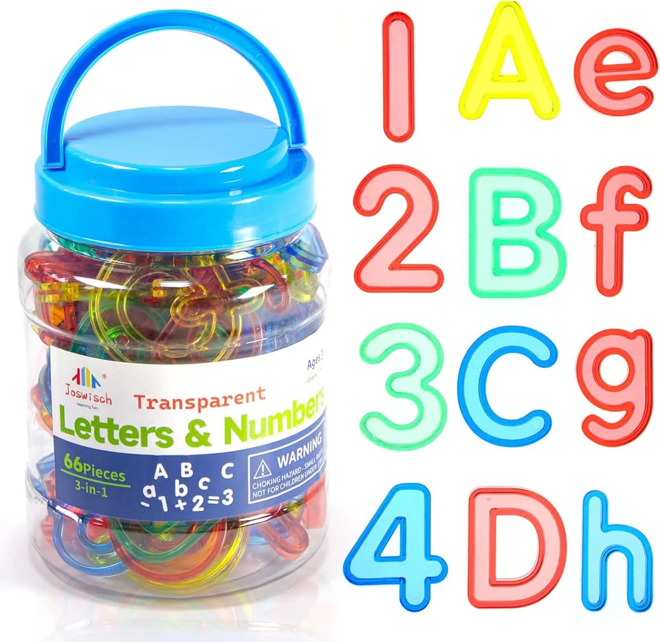 66Pcs Transparent Number & Letters Set With Storage Box - Image 8