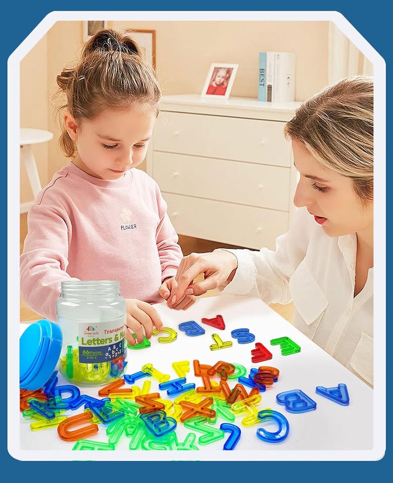 66Pcs Transparent Number & Letters Set With Storage Box - Image 9