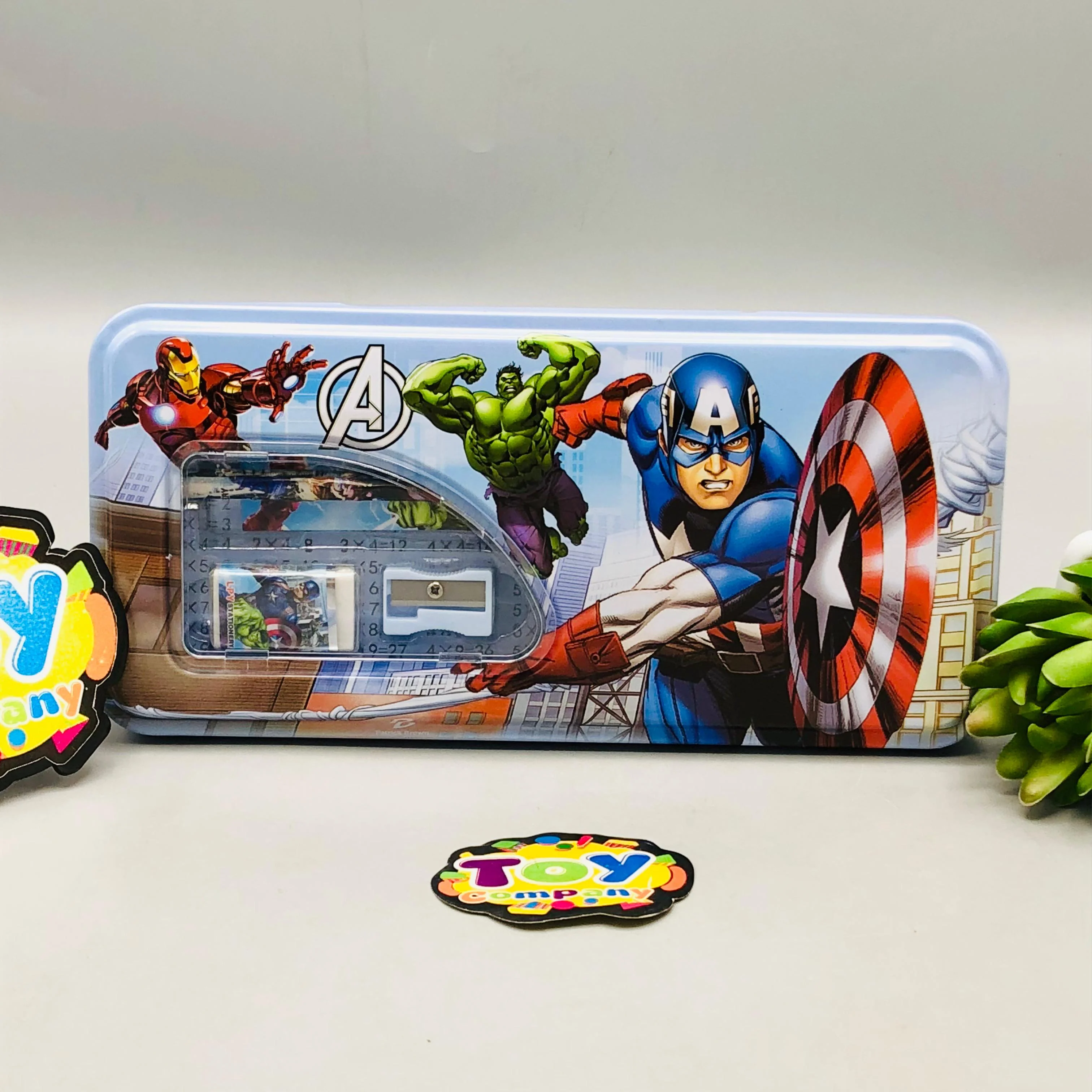 6Pcs Avengers Themed Tin Geometry Box For Boys - Assortment - Image 6