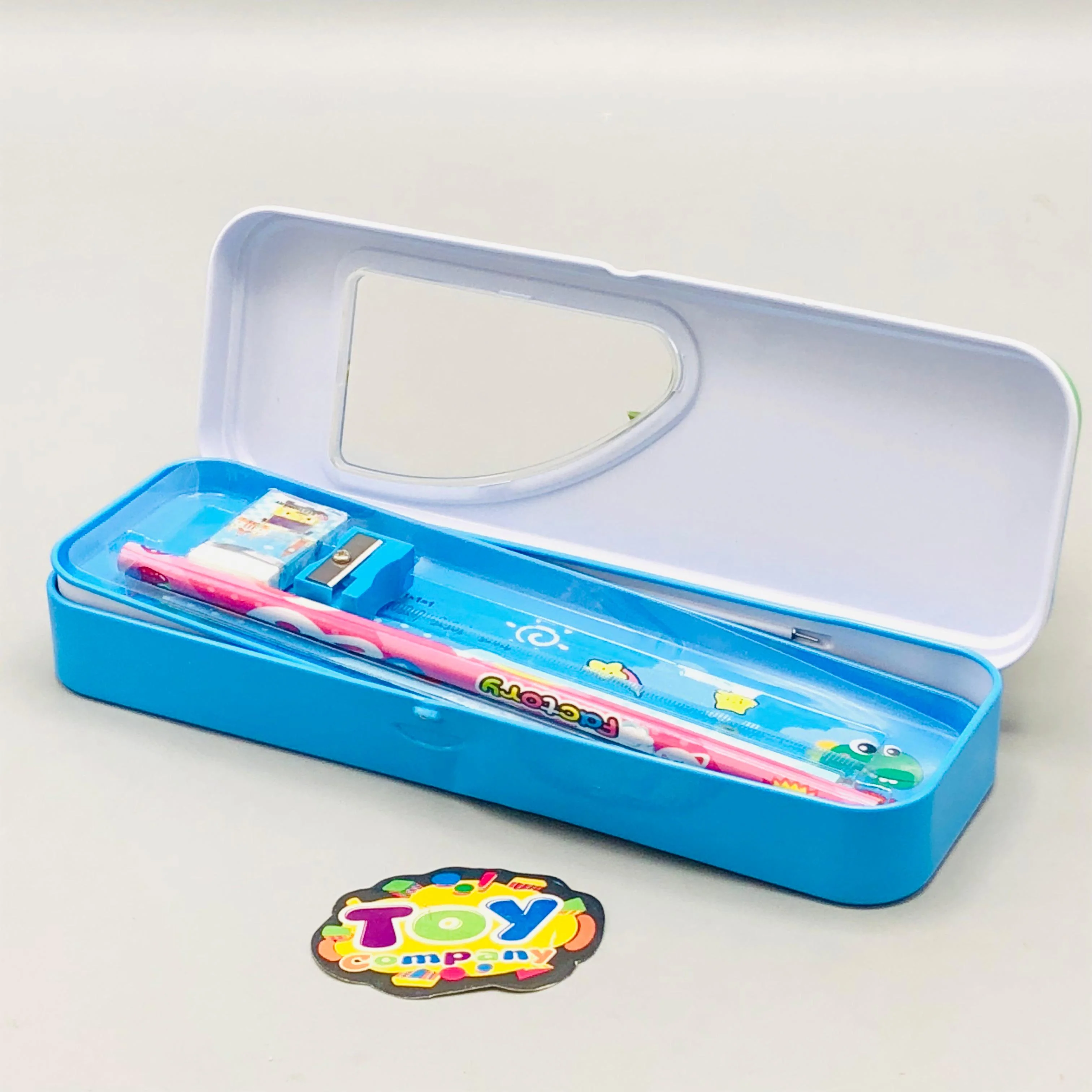 6Pcs Mini Dinosaur Themed Tin Geometry Box - Image 6