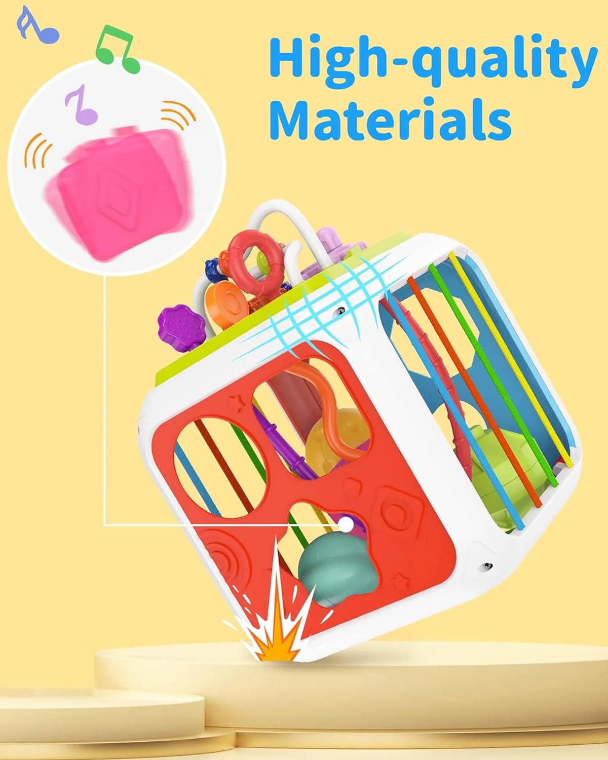 7in1 Montessori Shape Sorting Cube Toy - Image 11