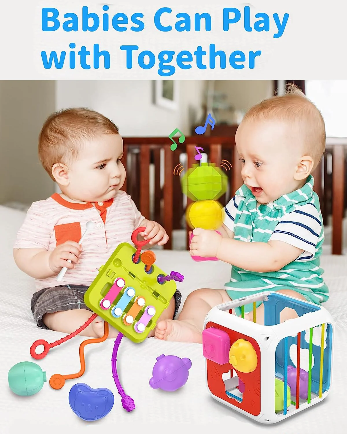 7in1 Montessori Shape Sorting Cube Toy - Image 12