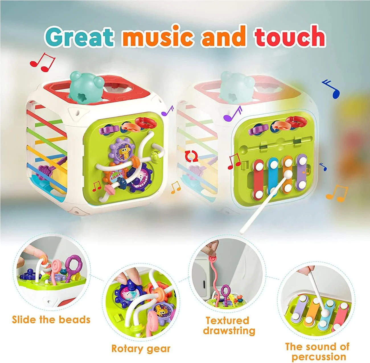 7in1 Montessori Shape Sorting Cube Toy - Image 5