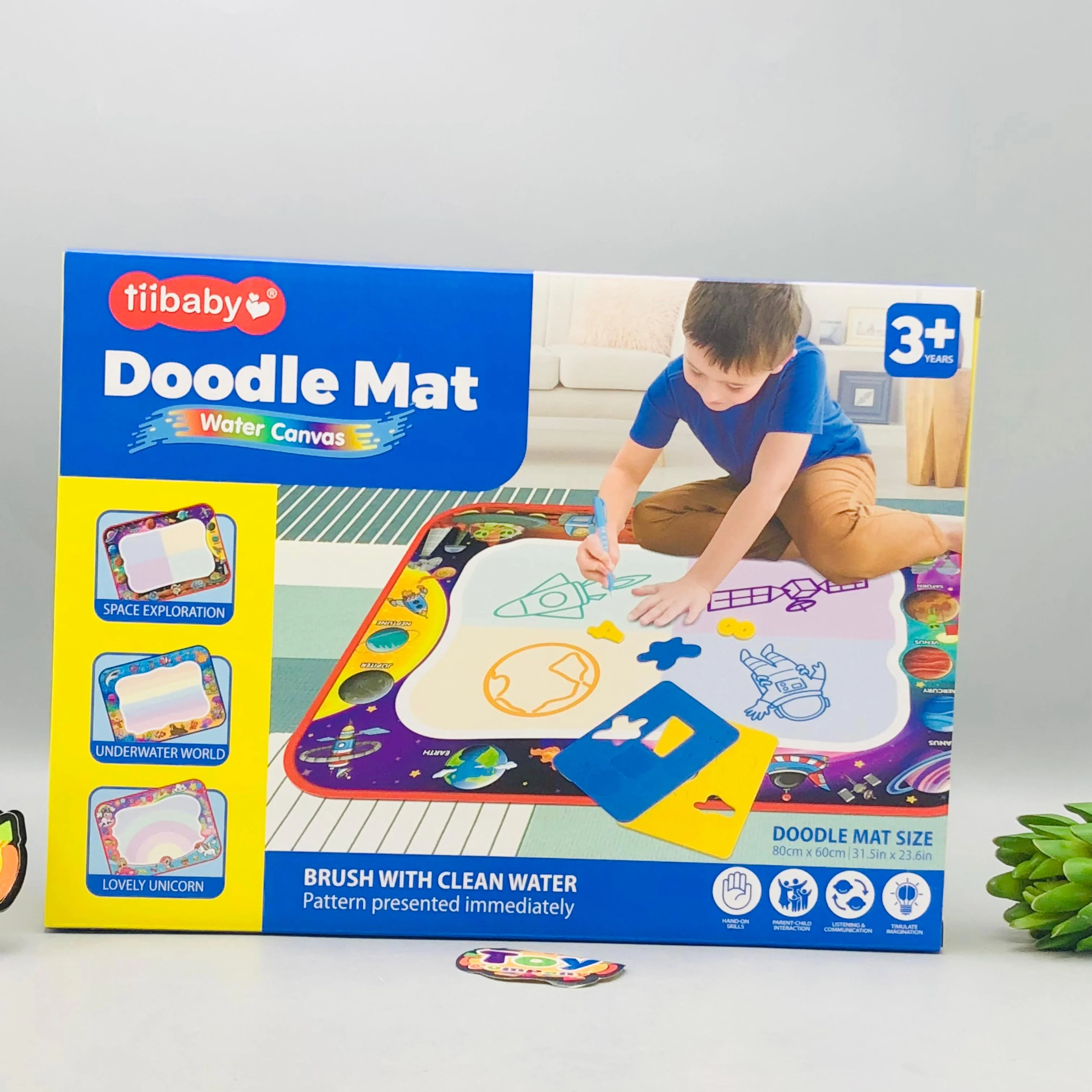 80x60cm Ocean Doodle Water Magical Painting Play Mat - Image 5
