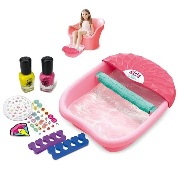 8Pcs Realistic Girls Massaging Foot Spa Kit - Image 2