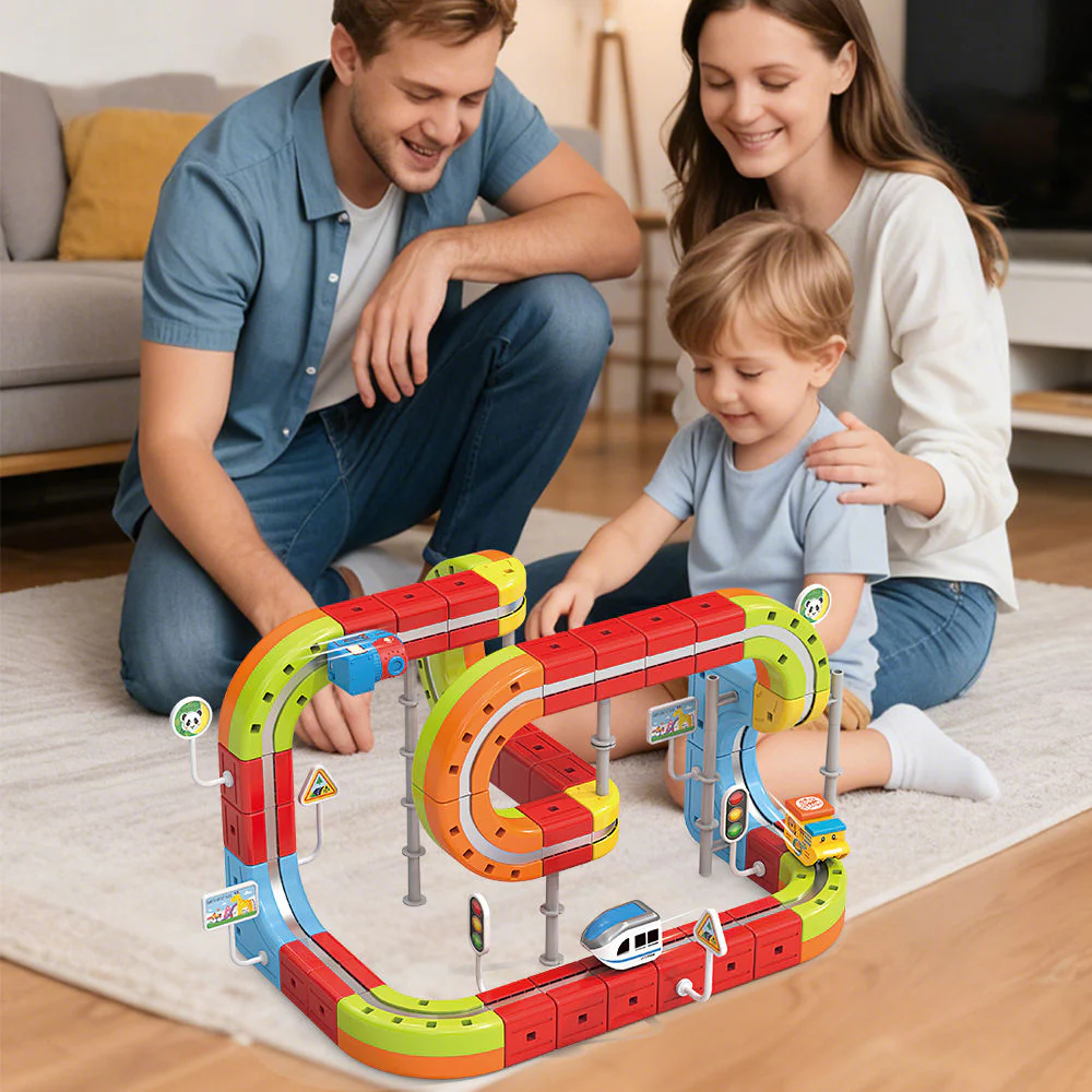 98Pcs DIY Magnetic Levitation Train Track Set - Image 2