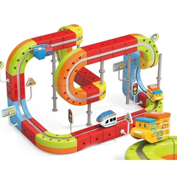 98Pcs DIY Magnetic Levitation Train Track Set - Image 3
