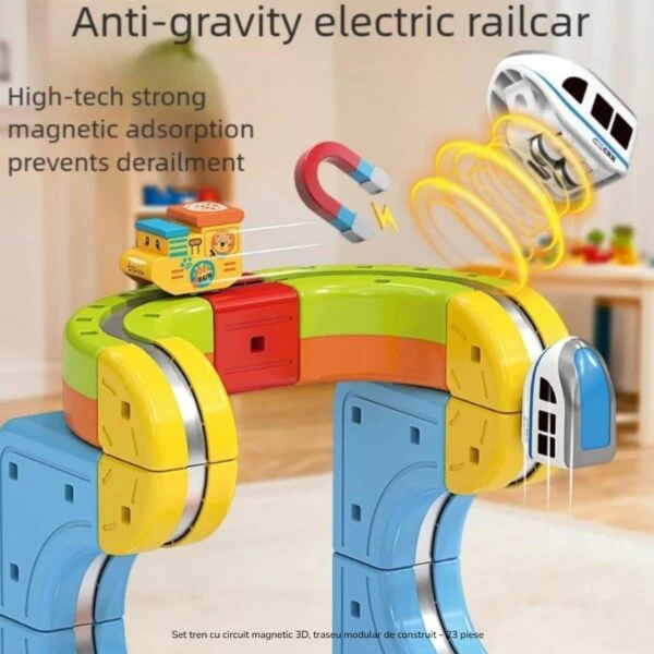98Pcs DIY Magnetic Levitation Train Track Set - Image 4