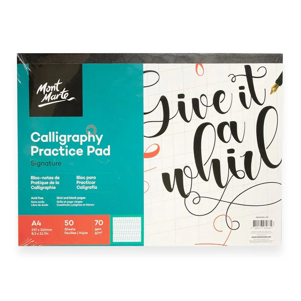 A4 Mont Marte Calligraphy Practice Pad - 50 Sheets - Image 5