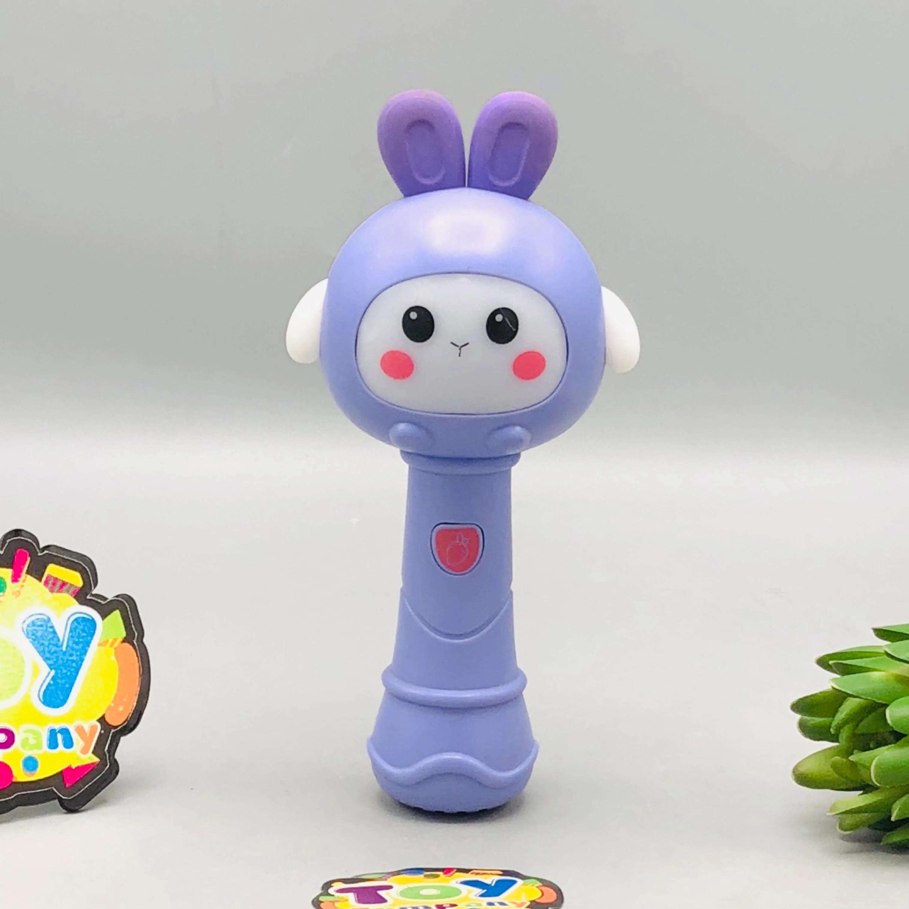 Baby Cute Musical Rabbit Stick With Lights - 1Pc - Image 2