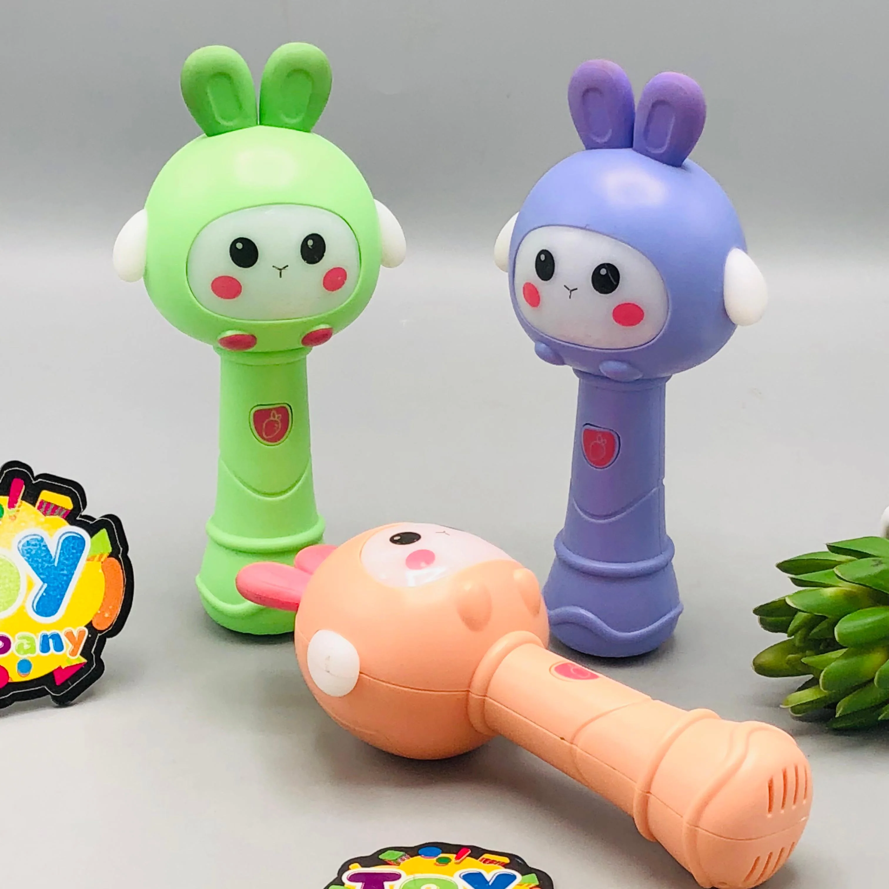 Baby Cute Musical Rabbit Stick With Lights - 1Pc - Image 4