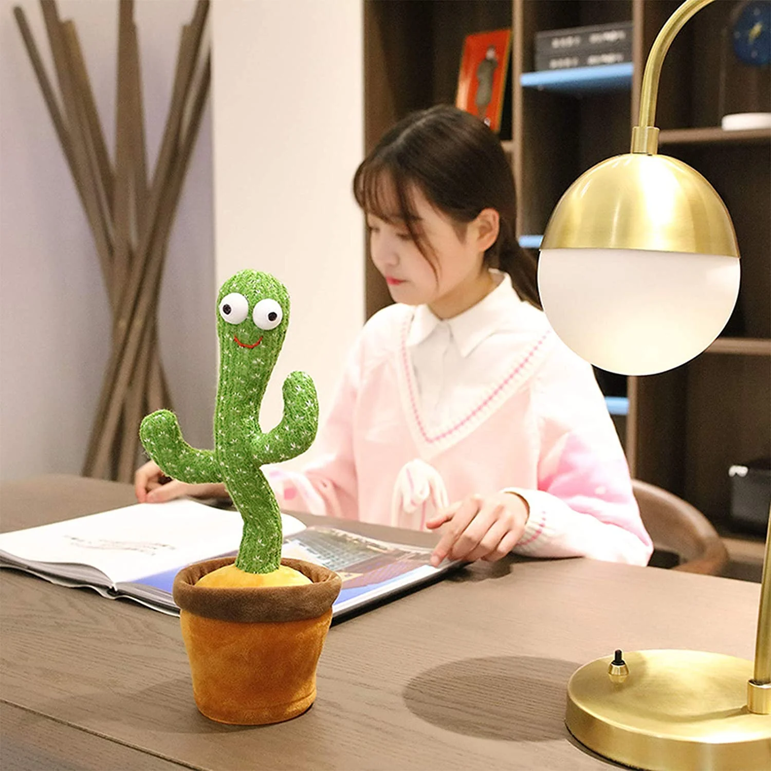 Rechargeable Cute Dancing and Talking Cactus - Large - Image 3