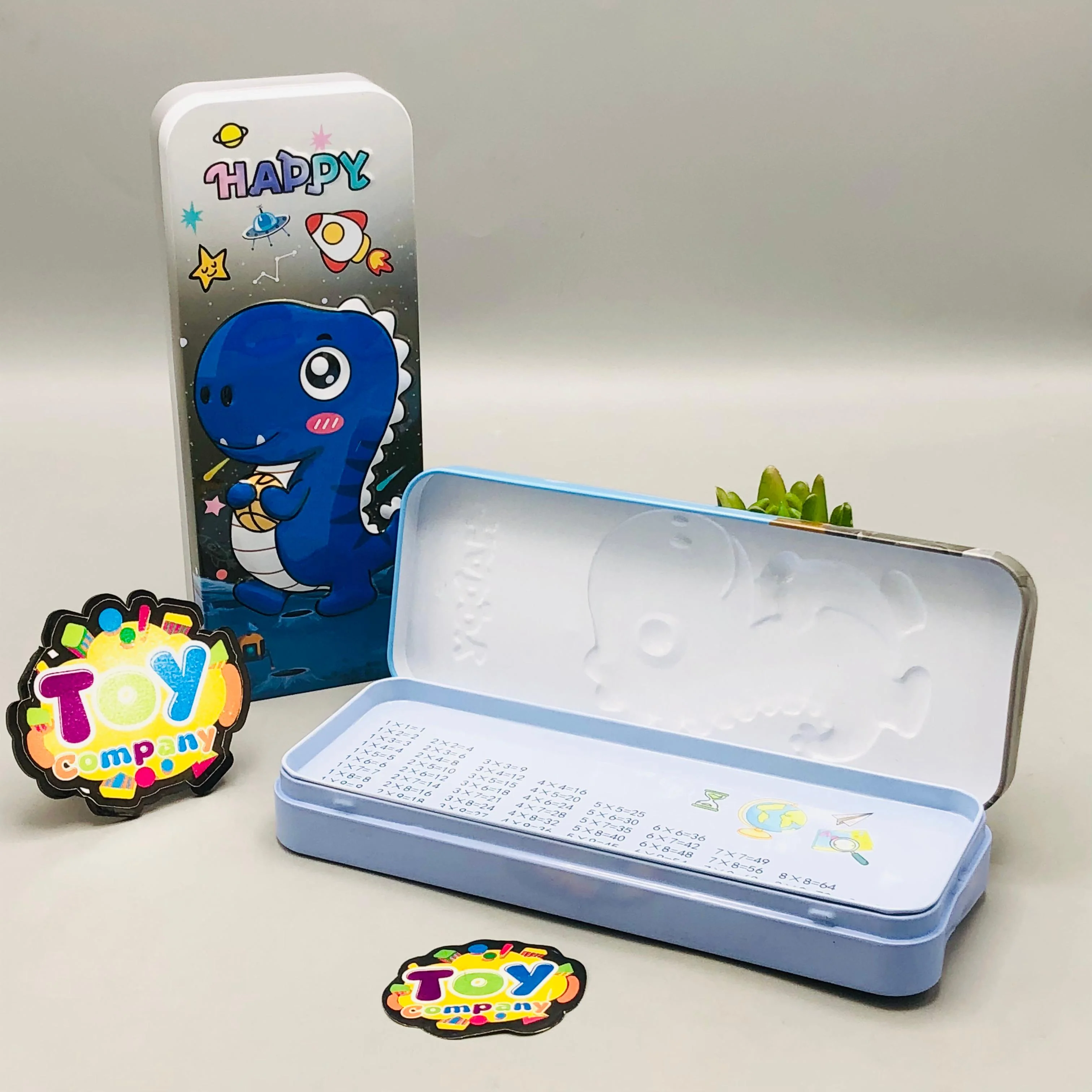 Dinosaur Themed Tin Geometry Box - Image 7