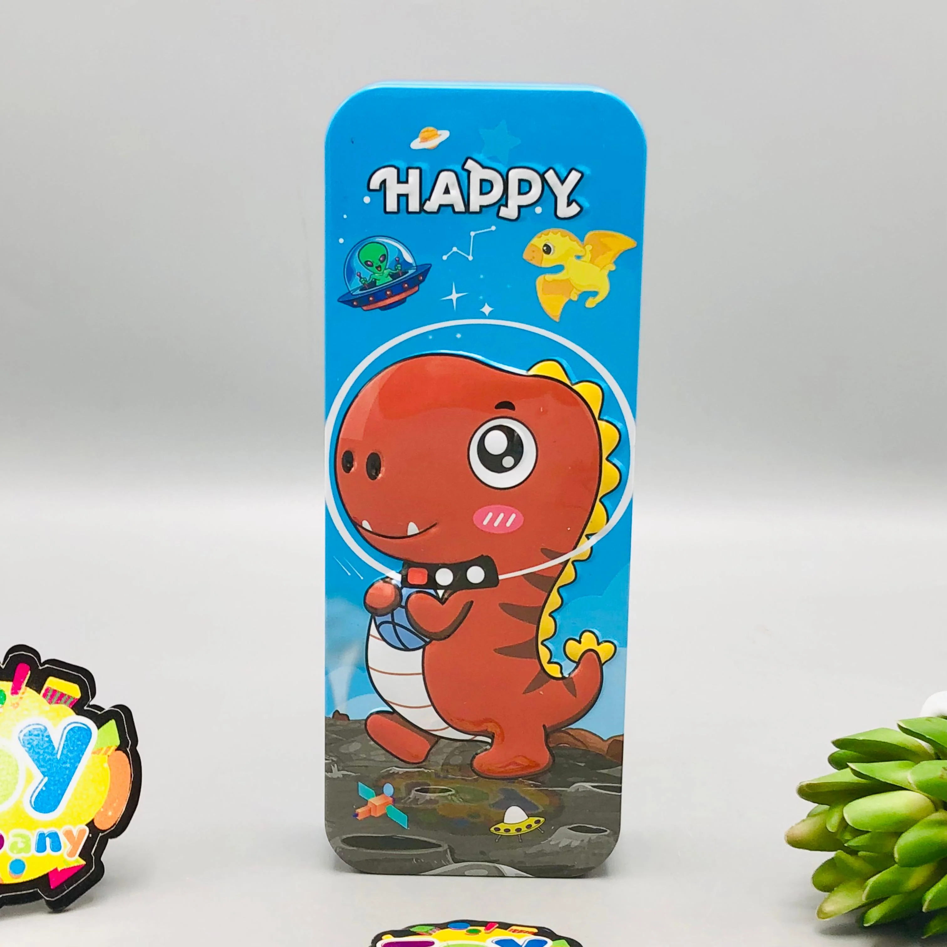 Dinosaur Themed Tin Geometry Box - Image 8