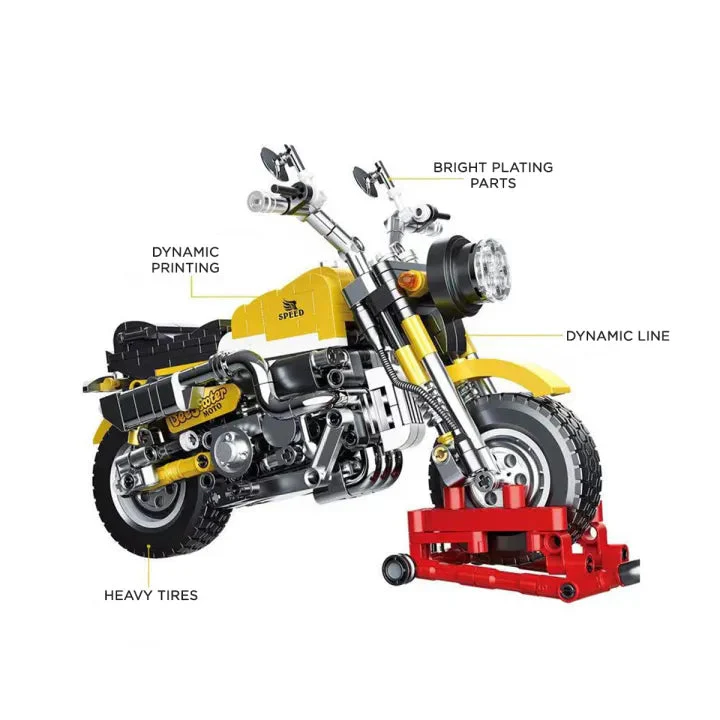 DIY Bee Scooter Model Bricks Set - 558+Pcs - Image 7
