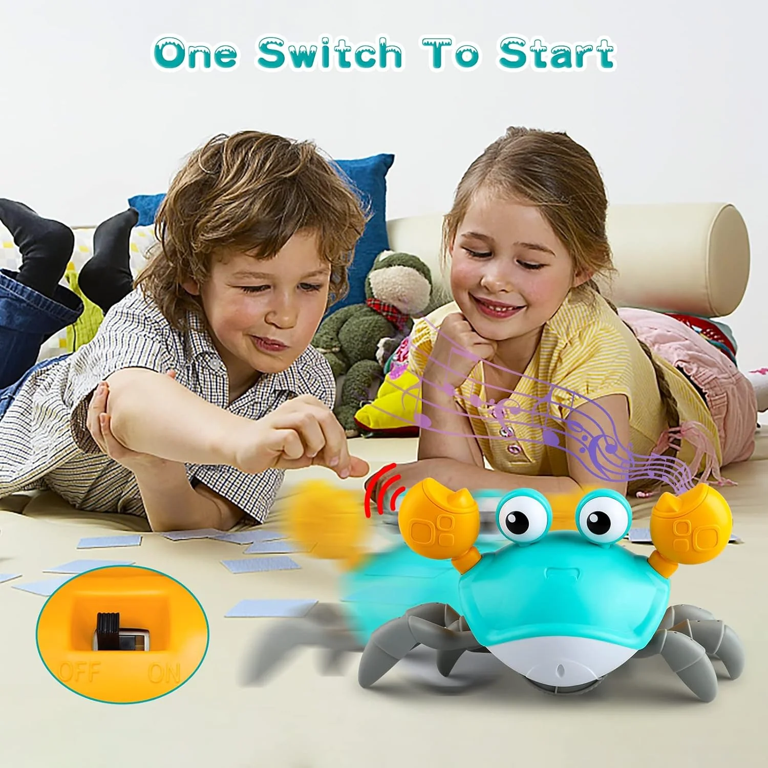 Electric Induction Crawling Musical Crab With Lights - Image 9
