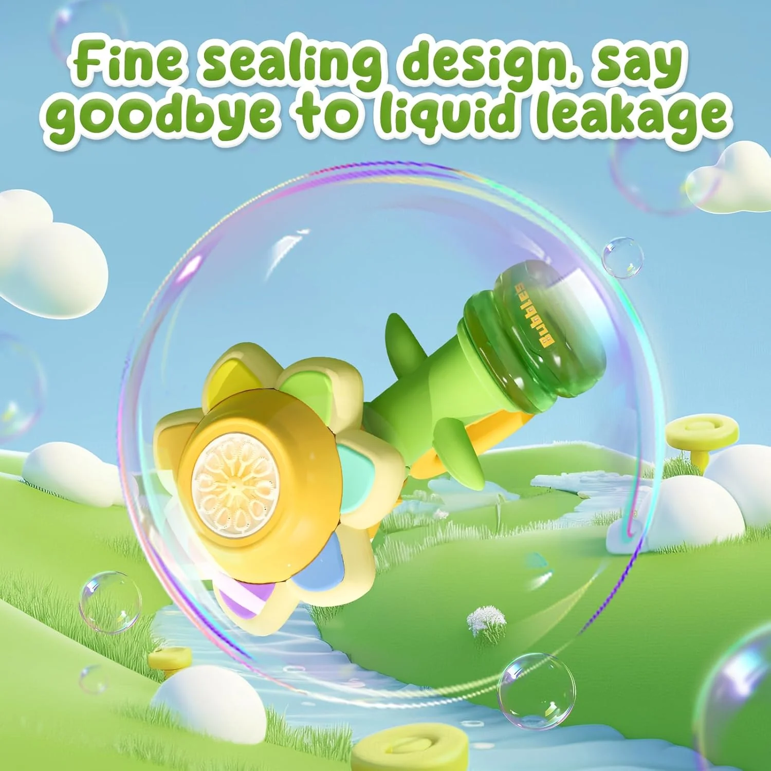 Electric Swing Seven-Color Flower Bubble Machine - Image 8