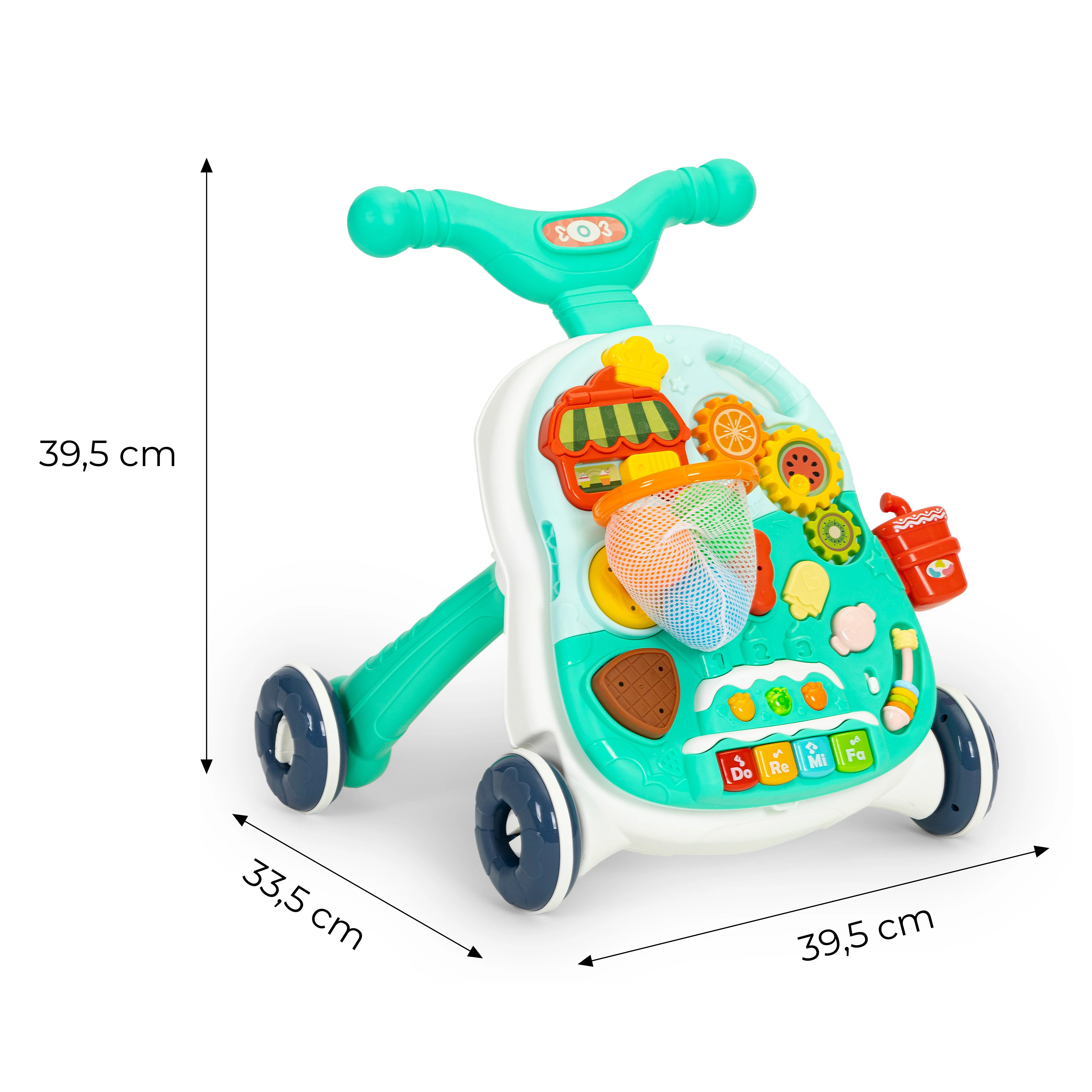 Huanger 2in1 Baby Musical Walker & Activity Table - Green - Image 12