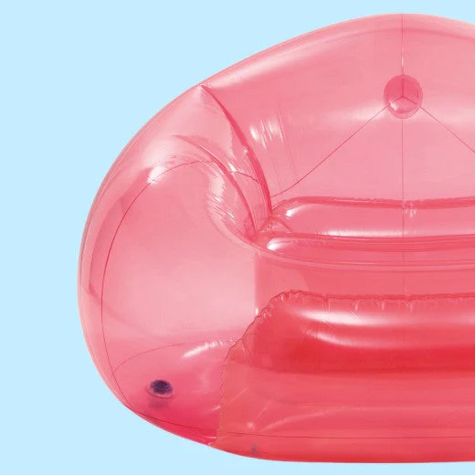 INTEX Transparent Pink Beanless Bag Chair 127x137x74cm - Image 4
