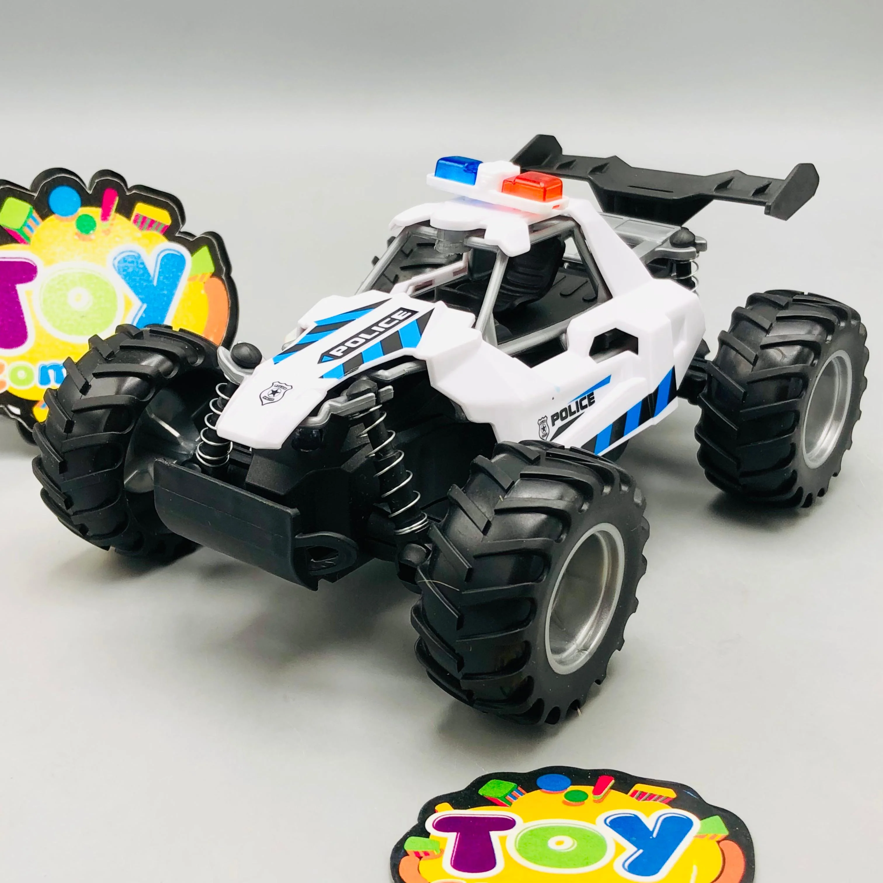 Kids ABS Pullback Police Car With Light & Sound - 1Pc - Image 2